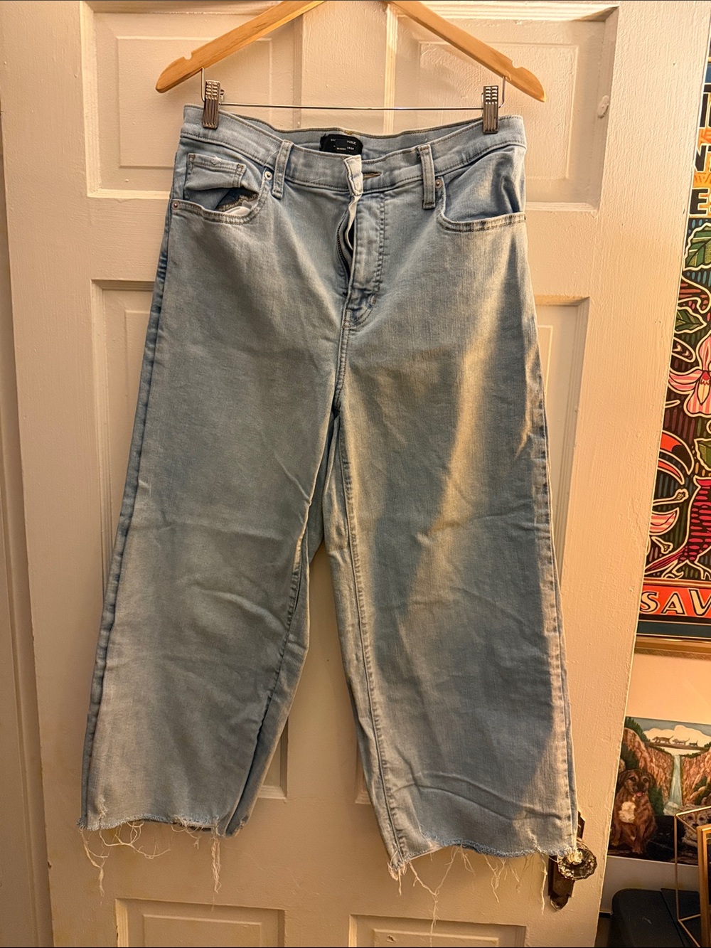 Banana Republic Light Blue Wide Leg Crop Jeans